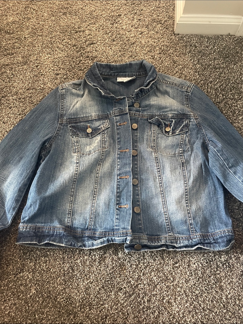 Maternity Denim Button-Up Jacket - Blue